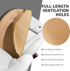 1 Piece Front Leatherette Seat Covers Faux Leather Bottom Car Seat Covers, Super Breathable,Anti-Slip,Universal Seat Covers for Cars,Full Wrapping Edge Fit for Most Sedans SUV Pick-up (Brown)