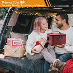 Aotto Portable Oven, Electric Lunch Box Food Heater - 12V/24V/110V 3-in-1 Car Food Warmer - Heated Lunch Box for Adults - Cook, Reheat & Keep Meals Warm for Car, Truck, Travel, Work, Home - Red