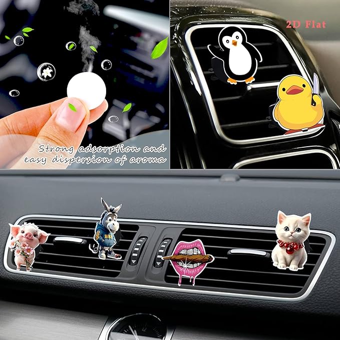 Cute Car Air Freshener Clips Hummingbird Car Vent Clip Hummingbird Cars Scents Cologne Air Conditioner Clip Auto Vent Interior Decoration Cars Accessories Hummingbirds Loves Gifts for Men Women