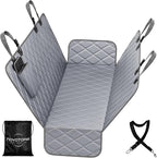 Dog Car Seat Cover for Back Seat 100% Waterproof, Long-Lasting and Soft Nonslip Backseat Cover for Cars, SUVs and Trucks, 600D Oxford Fabric, Grey, Standard (54" W x 59" L)