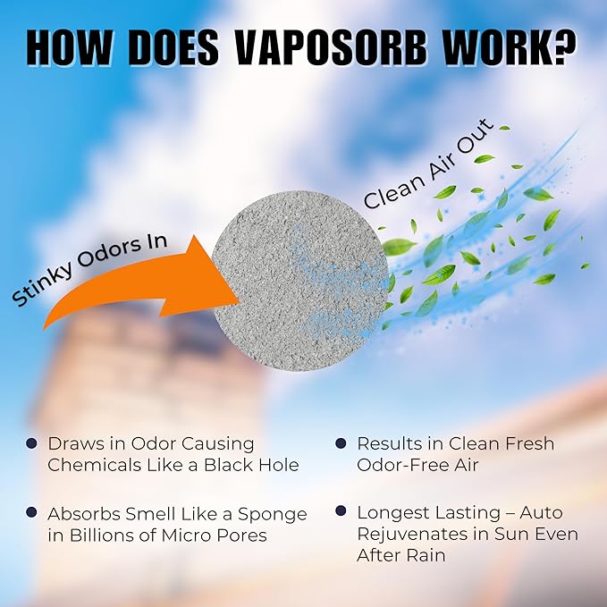 Natural Fume Eliminator: 50 lb. Granules Rids Chemical, Solvent & Gasoline Vapors