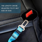 IBWell Dog Seat Belt for Car with Elastic Bungee Leash, Car Leash Car Seat Belt for Dogs (Blue, 1PCS-27.6")