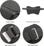 iwantit® Car Neck Pillows with Memory Foam, Neck Supporting for Long Time Driving, Adjustable Straps and Comfy Outer Cover(Black,1Package, Large Size)