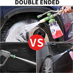 Dual Connector Accessory with Pressure Washer Foam Cannon, Balabulala Pressure Washer Double Tip Attachment for Foam Blaster with with 5 Power Washer Sprayer Nozzles, 1/4" Quick Connect, 3600 PSI