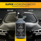 Graphene Ceramic Spray Coating - LAST SO LONG! Quick & Easy for Cars, Motorcycles, Boats & More - Professional-Grade Sealant for Maximum Gloss & Shine - Waterless Wash & Wax - 9oz Bottle