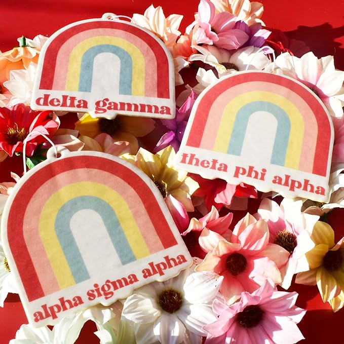 Alpha Delta Pi - Rainbow Air Freshener - 2/Pack - Flowers & Sunshine Scent