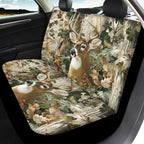 KEIAHUAN Camo Hunting Deer Car Front Back Seat Covers Front Bucket Seat Cover & Rear Bench Seat Protector Anti-Slip High Back Automotive Seat Covers Fit Most Vehicle Truck,SUV