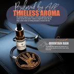 Handmade Wood Car Air Freshener — Father’s Hands Designed Refillable Essential Oil Diffuser — Long Lasting Mountain Rain Fragrance Oil 10 ml — Car Accessories Gift Box