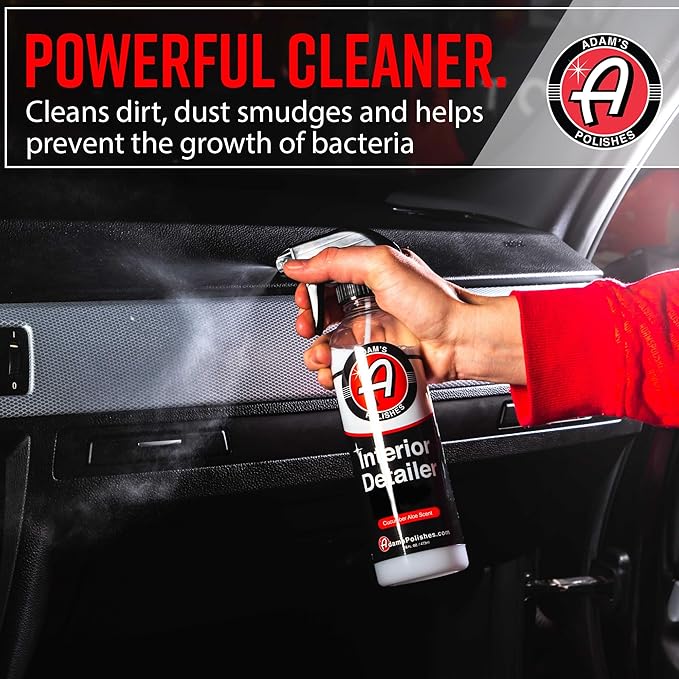 Adam's Polishes Interior Detailer 16 fl. oz (Cucumber Aloe) - Total Car Interior Cleaner, Protectant & Dressing | All Purpose Cleaner & Leather Conditioner | Vinyl, Dashboard, Screen, Seat Cleaner
