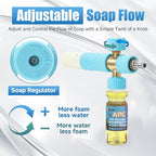Tool Daily Original Soap Foam Cannon for Pressure Washer, 20 Pack Foaming Car Wash Soap, 5 Power Washer Nozzle Tips, 1/4 Inch Quick Connect