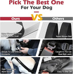 Pawaboo 2-Pack Dog Car Seatbelts, Universal Pet Safety Belts with 360° Rotatable Hook, Chew-Proof Nylon & PVC Dog Car Restraints, Adjustable Dog Seat Belt Leashes for Cars, 20", Black