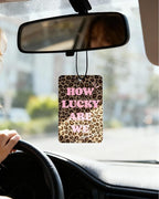 Cheetah Print 5pcs Car Air Freshener Bow Coquette Leopard Print Car Accessories Automotive Interior Hanging Scents Mirror Decor for Women Teen Girls