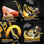 Cordless Car Buffer Polisher kit [2x 2000mAh 21V Batteries & 18 PCS Attachments] 6-Speed Orbital Design, LED Display, Lightweight Detailing Tool for Waxing, Polishing & Scratch Removal-Yellow
