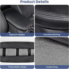 Center Console Cover for Toyota RAV4 2019-2025, Upgraded PU Leather Armrest Cover for RAV4 Adventure/Hybrid/XLE/LE/Limited/TRD Off-Road/Premium/XLE Premium (Black Stitching)
