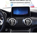 Gothic Skull Car Air Freshener Vent Clips with 2 Pads, Halloween Scented Car Accessories for Men Women, Automotive Interior Decor and Cool Car Fresheners for Men， Spooky Gift Idea-A4