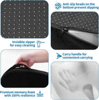 Car Seat Cushion, Memory Foam Cushion Non Slip for Wheelchair, Cars, Desk, Gaming & Office Chairs, Ergonomic Cushions Pad for Tailbone Pain Relief Sciatica & Back Support, Black