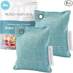 ﻿Moso Natural Fridge Odor Eliminator (2 Pack) HGTV Editor’s Pick, Bamboo Charcoal Refrigerator Deodorizer for Fridge and Freezer, Unscented Reusable Odor Absorber