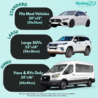 Car Window Shades - Certified 99.79% UVA & 99.95% UVB Sun Protection. Award Winning car Sun Shade for Side Windows. 4 Pack Semi Transparent 25" x 16" - Car Accessories Interior by Kinder Fluff