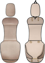 Auto Newer Luxury Breathable Car Seat Cover Fit Four Seasons, Universal Front of Car Seat Cushions, Bottom Seat Covers of Full Wrapped Edge,Universal Fit for 95% Cars,SUV,Pickup(Beige,1PCS)