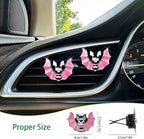 Bat Air Vent Clips,2pcs Pink Black Vampire Bat Car Air Freshener Vent Clips Cute Goth Car Accessories Halloween Gothic Decor Gift,Refillable Essential Oil Outlet Diffusers