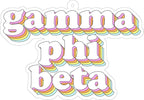 Sorority Shop Gamma Phi Beta - Retro Air Freshener - 2/Pack - Bubblegum Scent