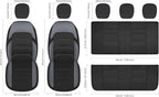 CAROMOP 3D Air Mesh Car Seat Covers 2 Front Seats,Breathable and Durable Seat Covers for Cars,Universal Fit for SUV,Vans,sedans, Trucks, Automotive Interior Covers(Black/Grey)