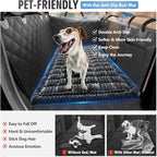 Backseat Dog Bed Non-Slip, Dog Bed for Car Back Seat Soft and Comfortable, Back Seat Pet Bed Mat for Travel, Pet Car Blanket for Backseat Extender and Seat Covers Grey (51”X 23.5”)