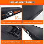 MeeFar Universal Car Soft Roof Rack Pads Luggage Carrier System for Kayak Surfboard SUP Canoe Include 2 Heavy Duty Tie Down Straps, 2 Tie Down Rope, 2 Quick Loop Strap and Storage Bag