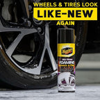 Meguiar's Hot Rims Foaming Wheel & Tire Cleaner - Combines a Wheel and Tire Cleaner in One Product that Quickly Powers through Brake Dust and Grime on OEM Clear Coated Wheels, 20 Oz Foam