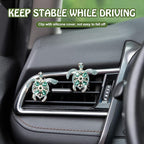 2PCs Bling Turtle Car Air Freshener Vent Clip, Crystal Diamond Vent Clip Decoration