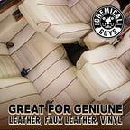 Chemical Guys Colorless and Odorless Leather Cleaner - Safe for Natural, Synthetic, Faux, and Pleather, Car Interior Cleaner, Safe for Furniture, Boots, Apparel, & More - 16 oz