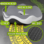 Large Truck Seat Cushion for Truck Driver Seat Cushion - Upgraded Back Support, CertiPUR-US® Certified - Thick Memory Foam, Pain Relief for Hours of Driving, Trucker Approved Big Rig - Gray