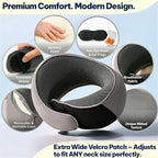 Memory Foam Travel Neck Pillow for Airplane & Neck Pain Relief – 360° Ergonomic Support – Free Eye Mask & Ear Plugs – Soft Breathable Cover – Ideal for Plane, Car, Office & Home