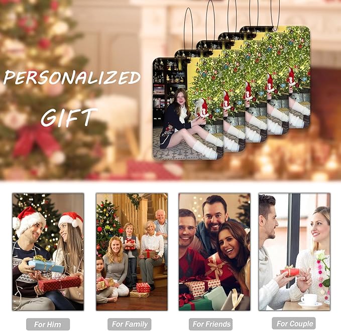 Custom Air Fresheners with Picture-Personalized Air Freshener for Car-Hanging Air Freshener for Wardrobe,Bathroom,Livingroom (Rectangle 5pcs)