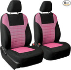 FH Group Automotive Car Seat Covers Front Set Premium 3D Air Mesh Front Seat Covers, Airbag Compatible Universal Fit Interior Accessories for Cars Trucks and SUVs - Pink