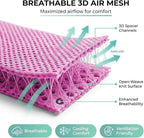 FH Group Automotive Front Car Seat Covers for SUV, Trucks, Sedan and More - Universal Fit Front High Back Design Interior Accessories - 3D Mesh Fabric Center Panel - Pink