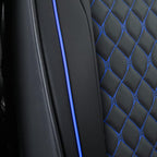 Car Seat Covers Front Pair,Universal Fit for Most Cars,SUV,Sedans and Pick-up Trucks,Automotive Faux Leather Vehicle Cushion Covers(Front Pair,Black/Blue)