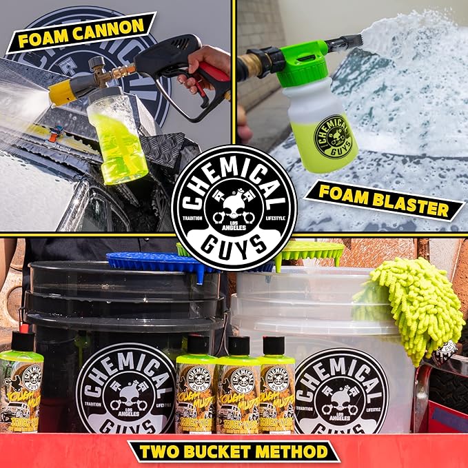 Chemical Guys Tough Mudder Foaming Truck, Off Road, ATV and RV Heavy Duty Wash Soap, (Works with Foam Cannons, Foam Guns or Bucket Washes), 2 x 16 fl oz, Lemon Scent - CWS2021602