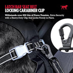 Tuff Pupper Dog Car Safety Belt | Adjustable 16–26" Latch Hook Seatbelt Restraint for Dogs | Heavy-Duty Nylon Webbing, All-Metal Hardware & 360° Swivel Carabiner | Universal Fit for Cars, Trucks & SUV