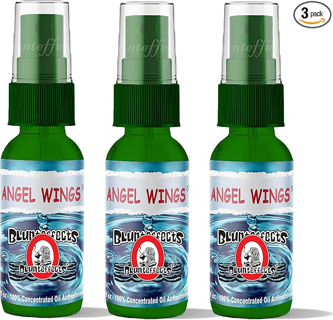 Blunteffects Blunt Effects 100% concentrated Air Freshener Car/Home Oder Neutralizing Spray (3 Pack) [Choose The Scent] (Angel Wings)