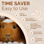 No Scent Small Animal Guinea Pig Cage Cleaner | Hamster & Rabbit Habitat Pet Odor Spray (128 Fl Oz / 3.8 Liter)