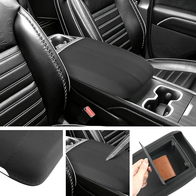 SXCY for 2025 2026 Chevy Traverse Armrest Cover for 2024 2025 2026 Chevy Traverse/GMC Acadia Accessories 2025 2026 Traverse/Acadia Center Console Cover Silicone Full Cover(w/Privacy Storage)