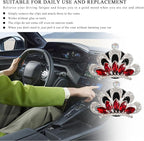 2 PCS Bling Car Air Vent Clips, Crystal Rhinestone Crown Vent Decorative Air Freshener Clips, Sparkly Diamond A/C Outlet Aroma Diffuser Clip for Vehicles, Car Accessories (Red)