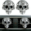 Gothic Skull Car Air Freshener Vent Clips with 2 Pads, Halloween Scented Car Accessories for Men Women, Automotive Interior Decor and Cool Car Fresheners for Men， Spooky Gift Idea-A8