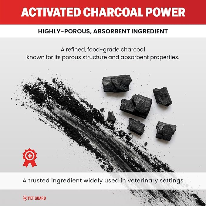 Activated Charcoal for Dogs & Cats (60 mL) | Emergency Pet First Aid for Accidental Ingestion & Digestive Support | Simple to Dose, Ready-to-Use | Chicken Flavored