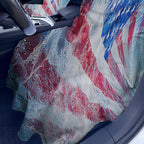 1 Pack Car Towel Seat Covers with Storage Bag, Multifunctional Towel for Gym Outdoor Sport, Picnic, Beach, Pet Dog Travel,Non-Slip Washable Car Seat Protector (Flag Waves)
