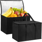 Carrywell (Not Made In China) Insulated Food Delivery and Catering Bags, XXXL Pizza Delivery and Reusable Warming Bag, Thermal Insulation Tote for Hot and Cold Food, Doordash
