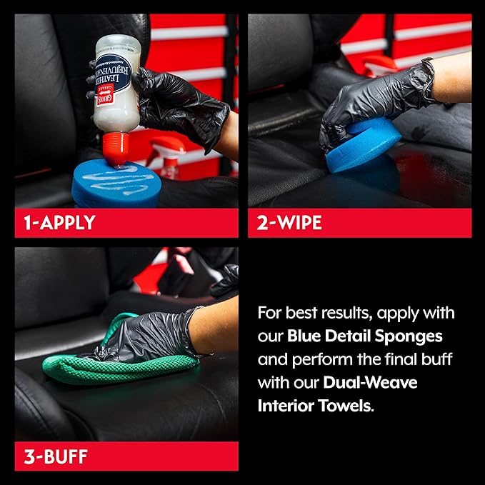 Griot's Garage Leather Rejuvenator for Car Seats, Upholstery, Auto, Home, Furniture, Shoes, Boots, Accessories, and More, Conditioner and Protectant, 8 Ounces