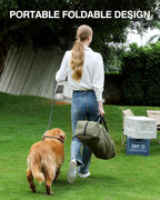 42" L x 31" W x 31" H Collapsible Travel Dog Crate, Quick-Setup Portable Soft Dog Kennel for Large Dogs up to 90 lbs, 4-Door Foldable Travel Crate with Storage Bag, Green