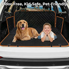 Dog Car Seat Cover for Pets Waterproof Seat Cover Hammock Nonslip Durable 600D Heavy Duty Scratch Proof Soft Back Seat Covers for Cars Trucks and SUVs